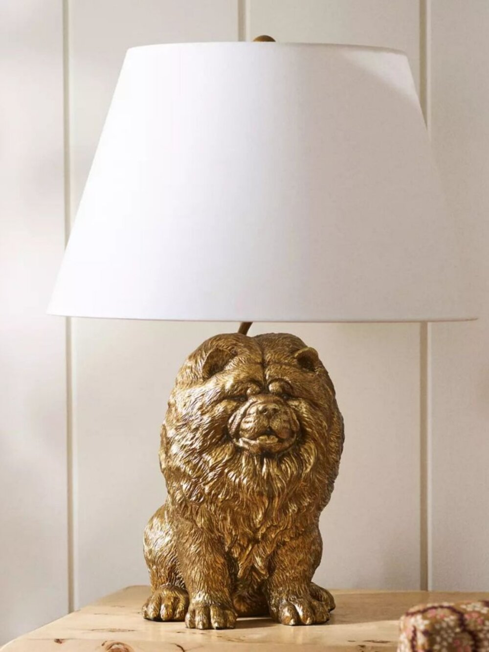 NEW Anthropologie Icon Dog Lamp Chow Chow